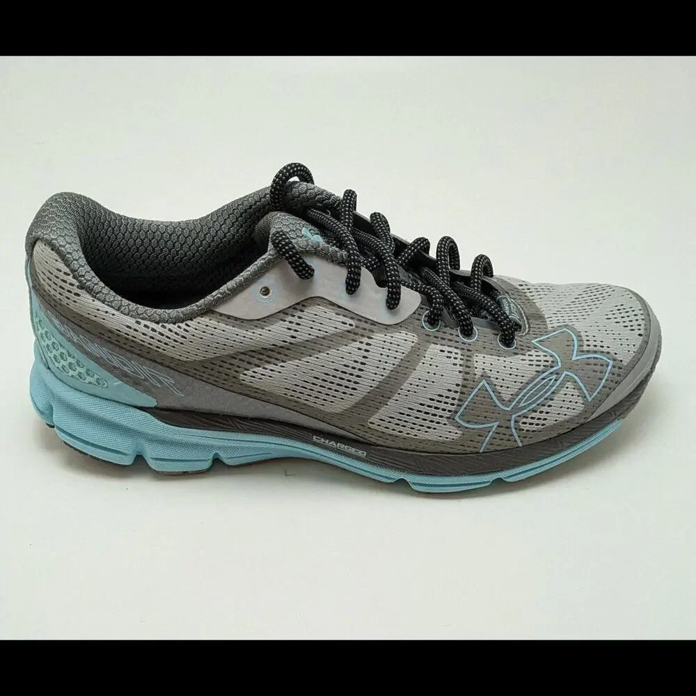 Womens Under Armour‎ Charged Bandit Gray Running Shoes 1258730-052 Size 9.5